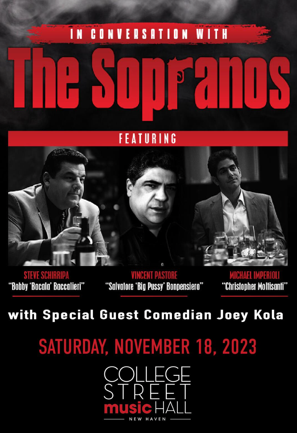 In Conversation with The Sopranos w/ special guest comedian Joey Kola