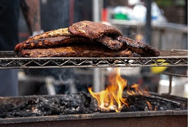 grilling at Sun BBQ Fest at mohegan Sun 