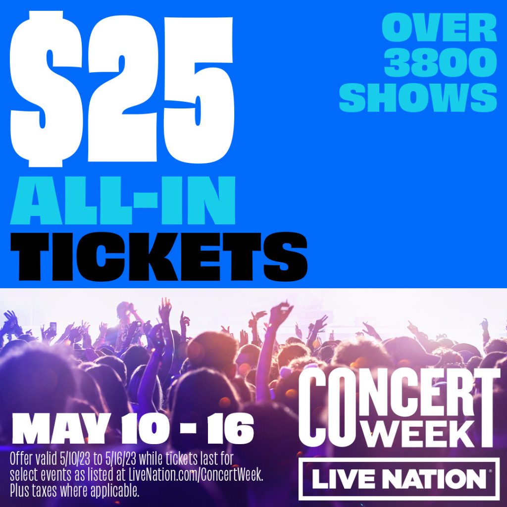 Live nation announces Concert week for discounted tickets