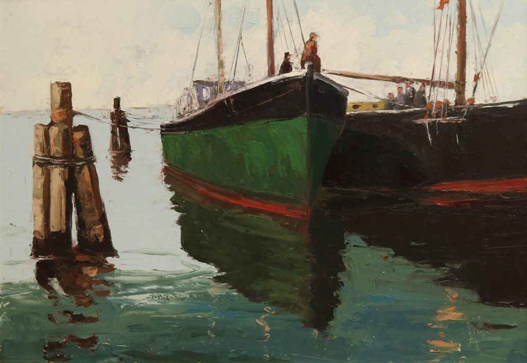 Howard Park, Work Boat Reflections, oil