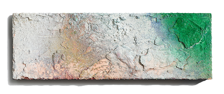 Richard Tsao, Everest, 2007, water-based mixed media on wood, 12 x 36 1/2 inches (30.5 x 92.5 cm). Courtesy of artist and Art Projects International, New York.