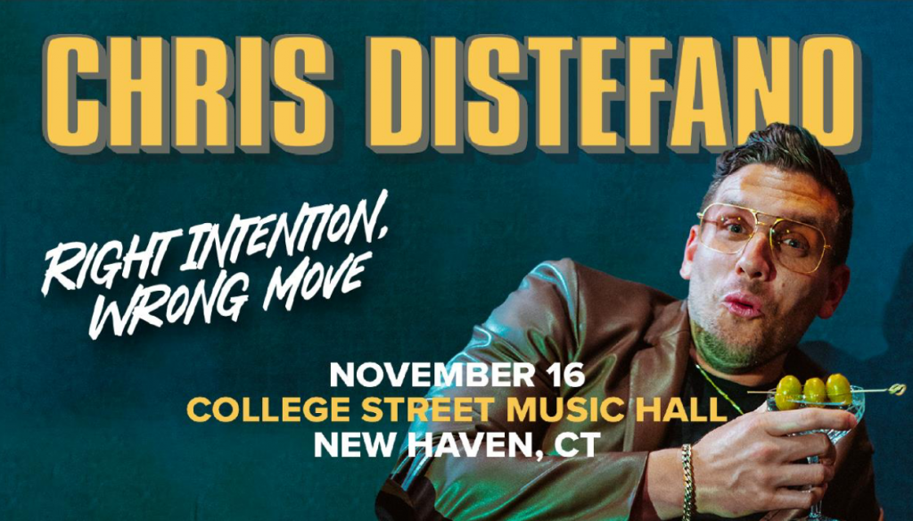 Chris Distefanto to perform at College Street Music Hall in New Haven, Connecticut 