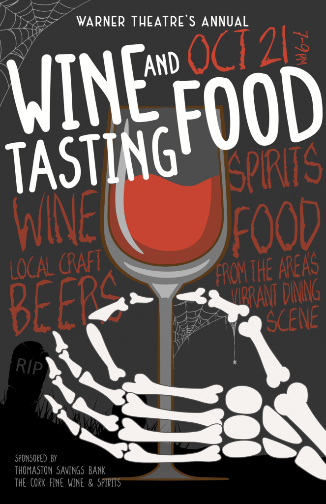 Wine and Food Tasting at Warner Theatre in Torrington Connecticut on October 21