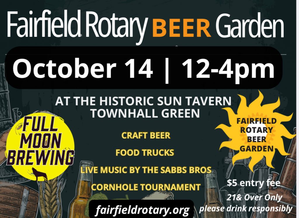 Fairfield rotary beer garden in fairield, connecticut on october 14, 2023