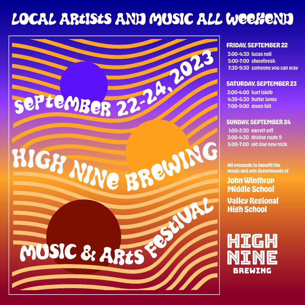 HIgh Nine brewing music and arts festival in deep  River, Connecticut 