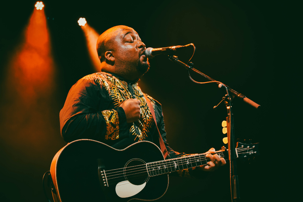 Black Guy Fawkes at college street music hall in new haven connecticut on October 15, 2023 photo by Kris Forland