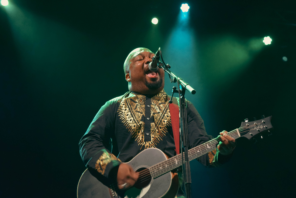 Black Guy Fawkes at college street music hall in new haven connecticut on October 15, 2023 photo by Kris Forland