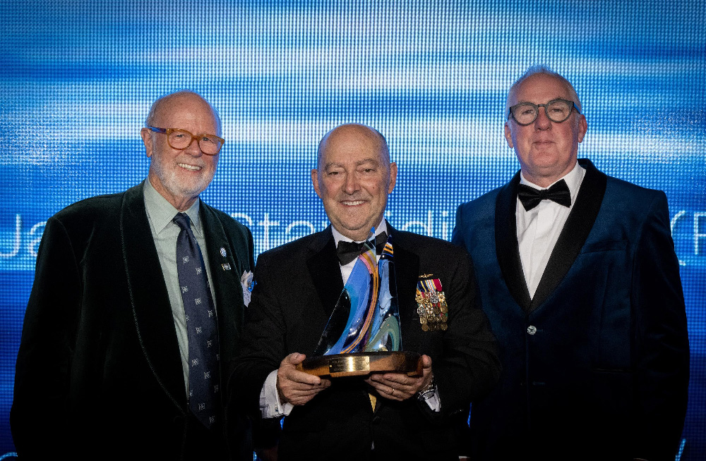 Michael Hudner, Chairman of Board for Mystic Seaport Museum, Honoree Admiral James Stavridis, USN (Ret.), and Peter Armstrong, Museum President