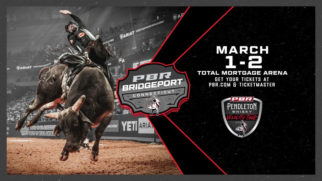 Professional Bull Riders bring their tour to Total Mortgage Arena in Bridgeport, Connecticut in April 2024