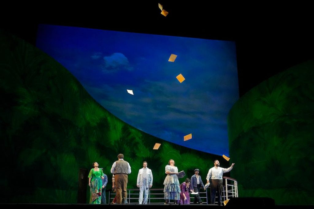 A scene from Catán's "Florencia en el Amazonas." Photo: Ken Howard / Met Opera