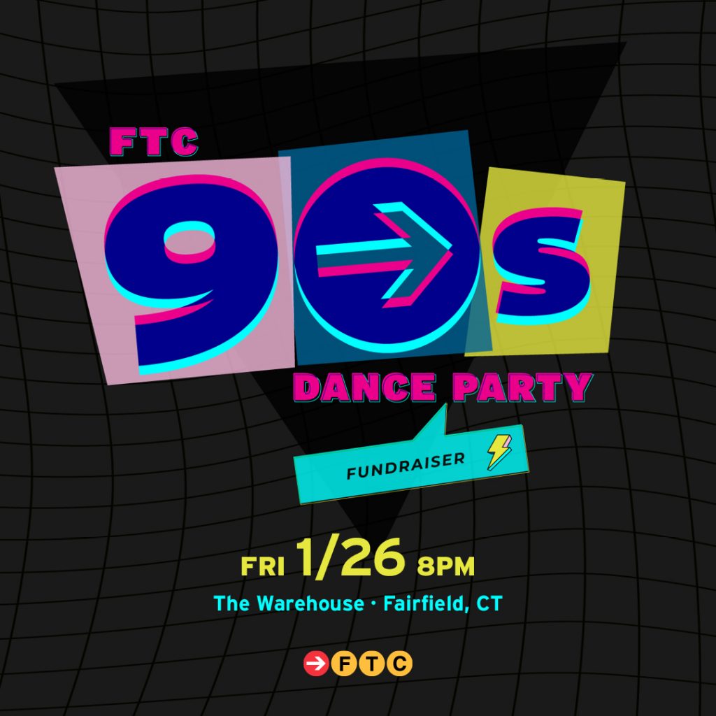 Fairfield Theatre Company's 90s Dance Party Fundraiser is January 26 in Fairfield, Connecticut 