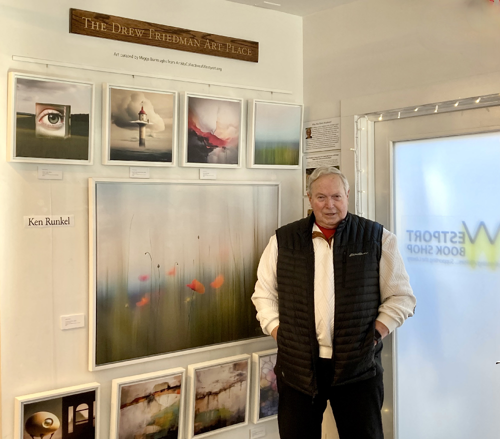  Ken Runkel art exhibit at Westport book sales in Westport, Connecticut 