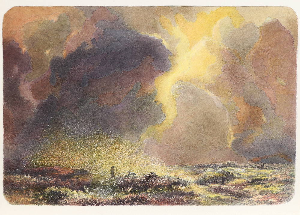 Norma Morgan, Moor Country–Nantucket Island,
Massachusetts, 2001, watercolor on paper, 11 x 15
inches. The Michael K. and Marian E. Butler Collection.