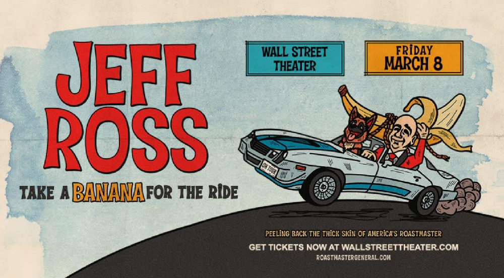Jeff Ross to perform at the Wall Street Theatre in Norwalk, Connecticut in March 2024
