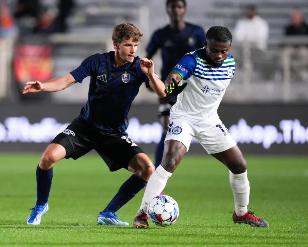 HFD, NC A match between North Carolina FC and Hartford Athletic in Week 4 of the 2024 USL Championship regular season at Sahlen’s Stadium at WakeMed Soccer Park in Cary, NC – Friday, March 29, 2024. Photo by Lewis Gettier