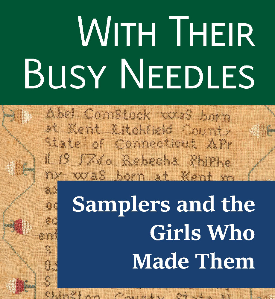 With their busy needles exhibit at litchfield historical society in litchfield, connecticut in April 2024