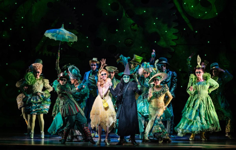 The cast of the National Tour of WICKED, photo by Joan Marcus.