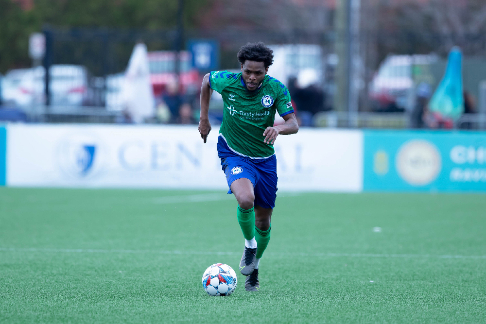 Hartford Athletic beats Miami FC on Saturday April 6 3-2 at Trinity stadium in hartford, Connecticut 