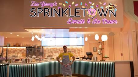Chef Zac Young at Sprinkletown Donuts & Ice Cream; Credit: Luke Dent Foxwoods Resort Casino