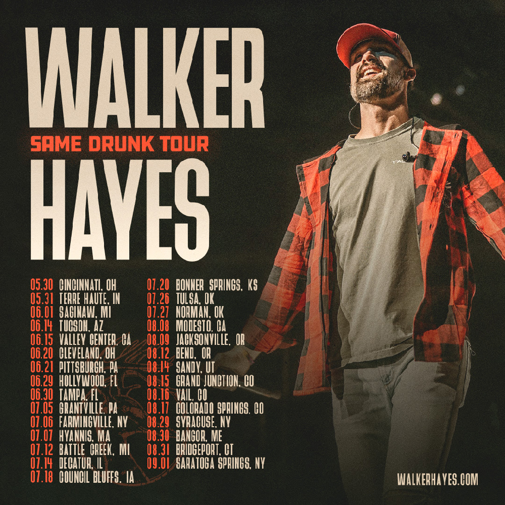 walker hayes brings the same old drunk tour to hartford healthare amp in bridgeport, connecticut in August 2024