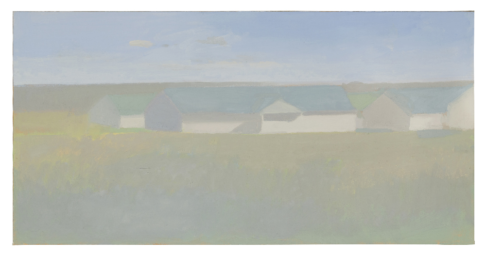  Suzanne Chamlin, Painter Hill Road 2, 2022, oil on canvas. © Suzanne Chamlin. Photo credit: Malcolm Varon, nyc on display at Fairfield University Art Museum in Fairfield, Connecticut