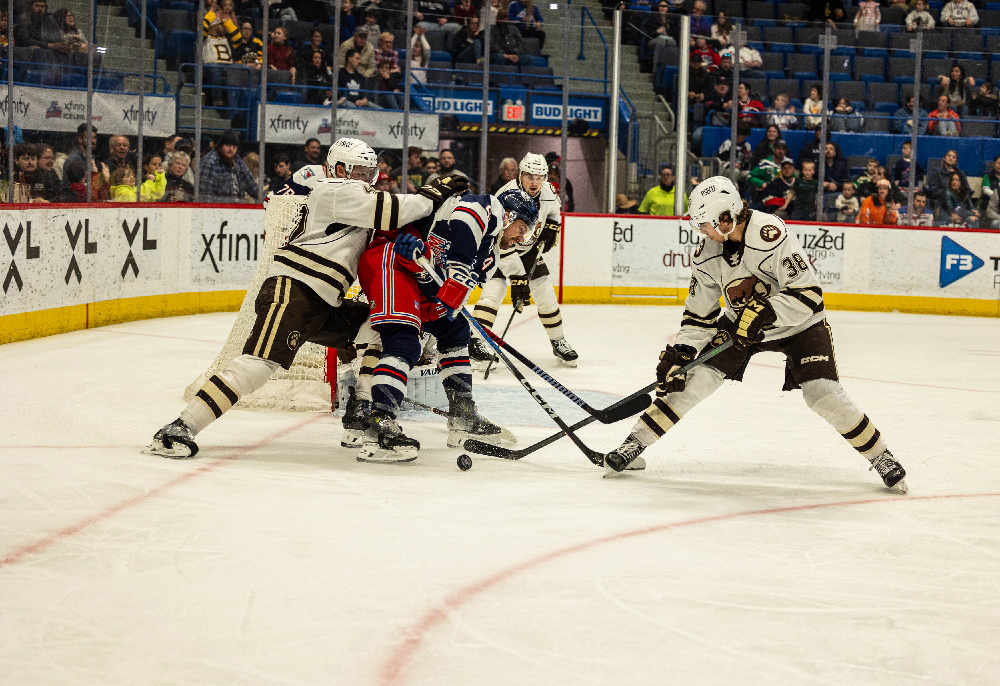 Hartford Wolf Pack vs Hershey Bears on March 30, 2024 at the XL Center in Hartford, Connecticut photos by Scott Chiappetta