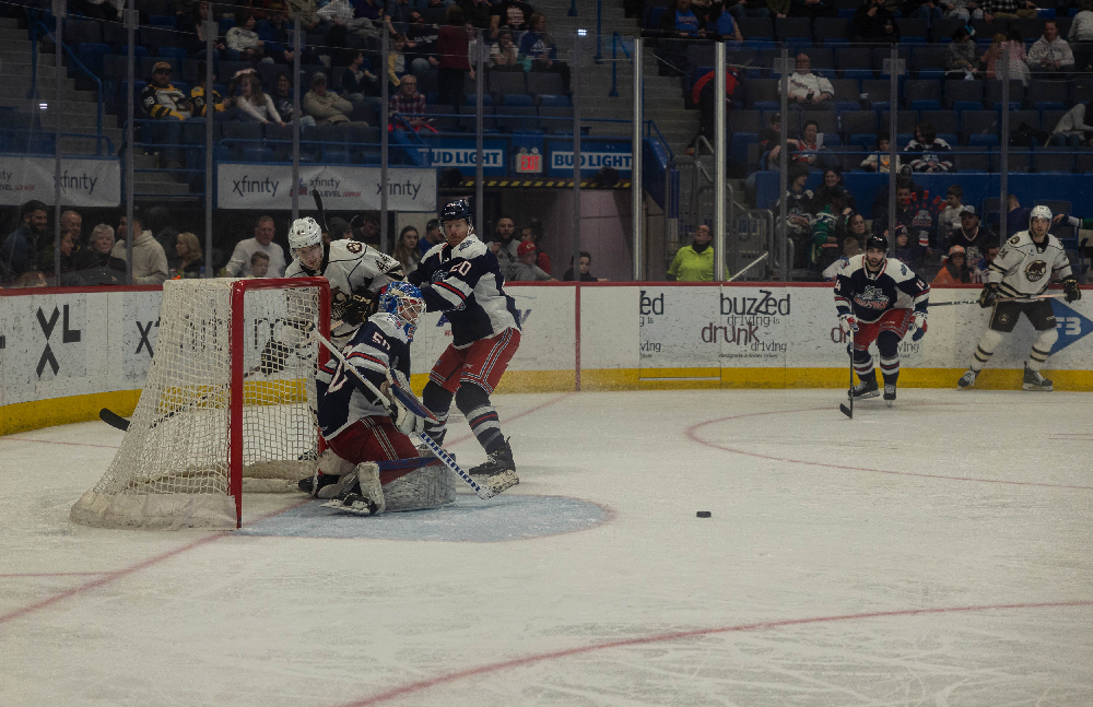 Hartford Wolf Pack vs Hershey Bears on March 30, 2024 at the XL Center in Hartford, Connecticut photos by Scott Chiappetta