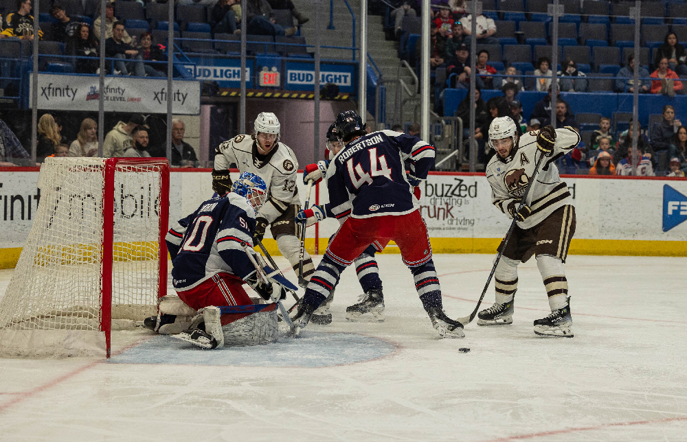 Hartford Wolf Pack vs Hershey Bears on March 30, 2024 at the XL Center in Hartford, Connecticut photos by Scott Chiappetta