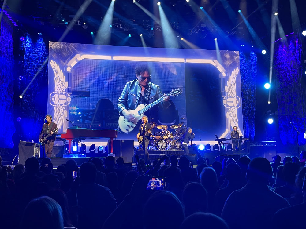 Journey at Total Mortgage Arena in Bridgeport, Connecticut on April 29, 2024 photo by Kris Forland