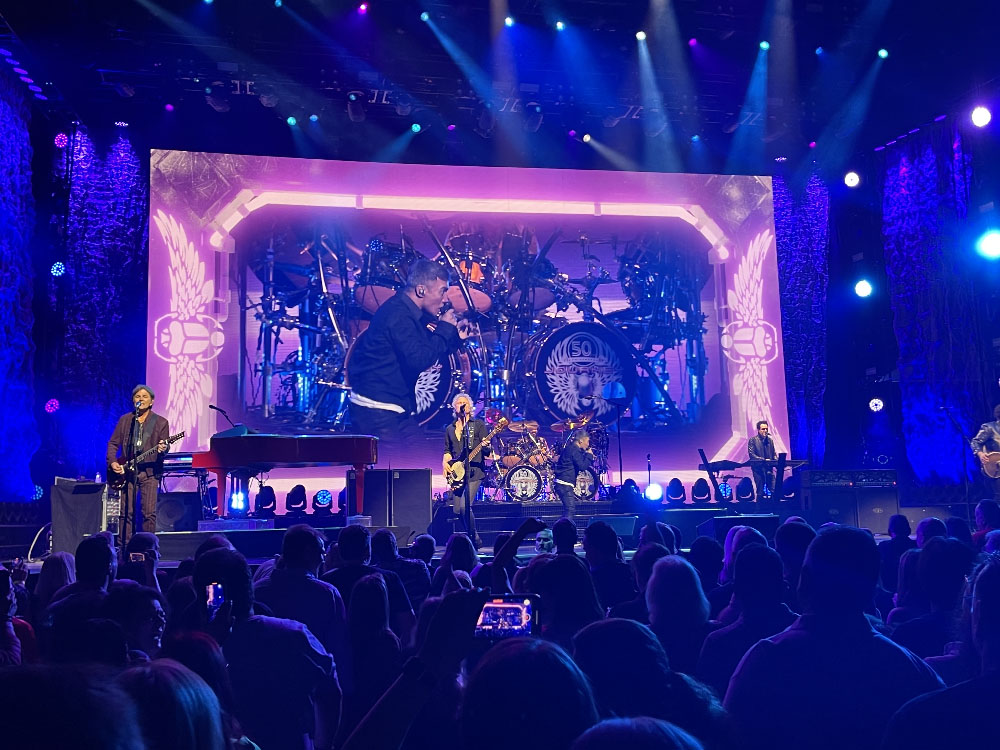 Journey at Total Mortgage Arena in Bridgeport, Connecticut on April 29, 2024 photo by Kris Forland