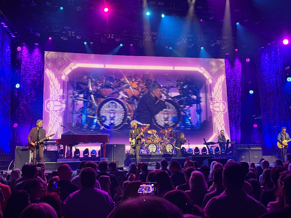 Journey at Total Mortgage Arena in Bridgeport, Connecticut on April 29, 2024 photo by Kris Forland