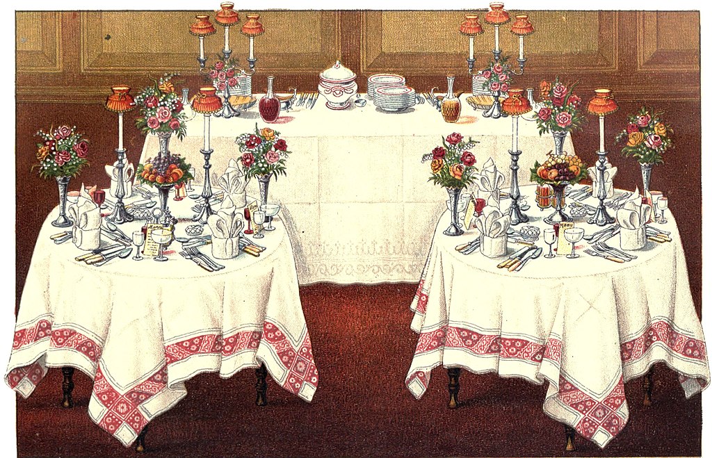 Table Illustration Mrs. Beetons Book of Household Management 1907 courtesy of B. Diamond