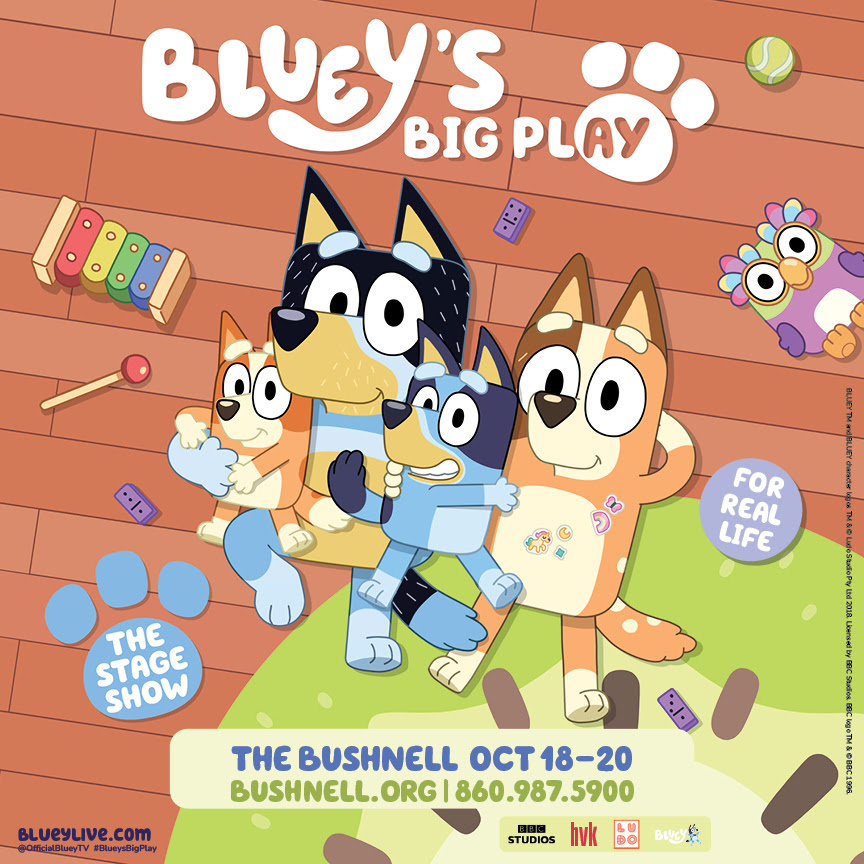 Bluey's big play to perform at the bushnell in hartford connecticut in october 2024