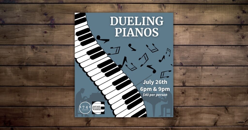 Dueling Pianos at Lyman Orchards in Middlefield Connecticut in July 2024
