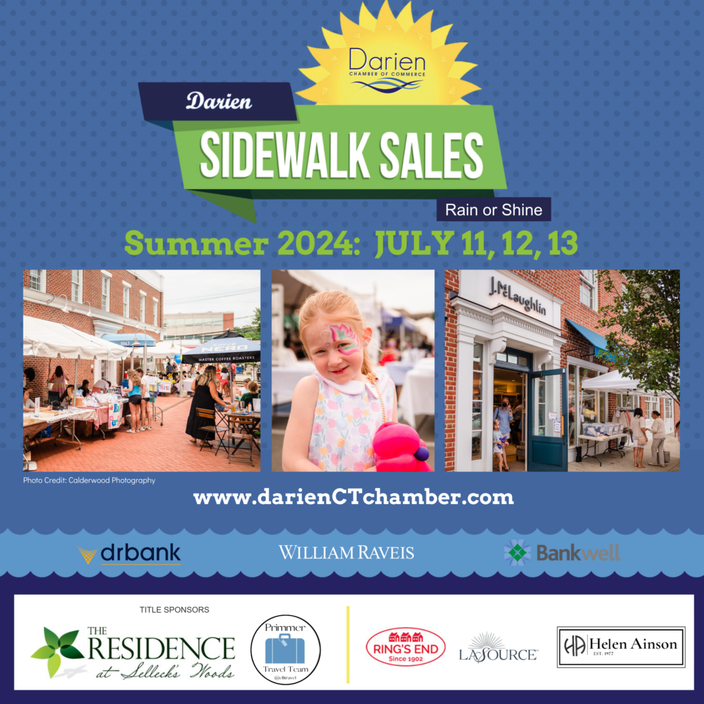 Darien Sidewalk Sale in Darien Connecticut in July 2024