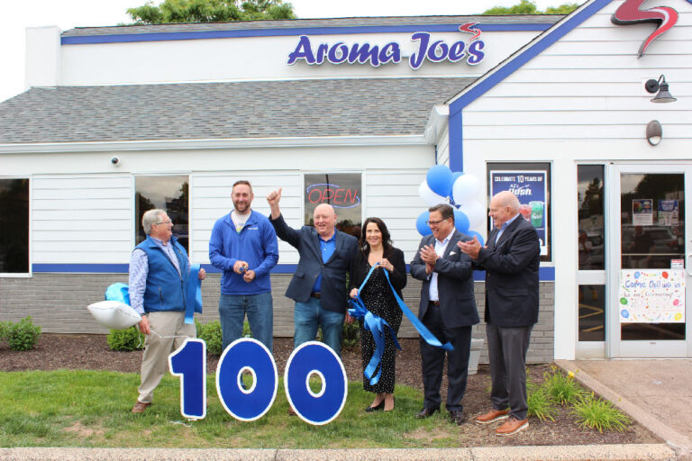 Aroma Joes 100th Ribbon Cutting Waterbury 3 768x512