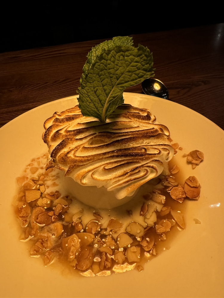 Baked Alaska at Michael Joradan's steakhouse at Mohegan Sun in uncastville, Connecticut photo by Kris Forland  