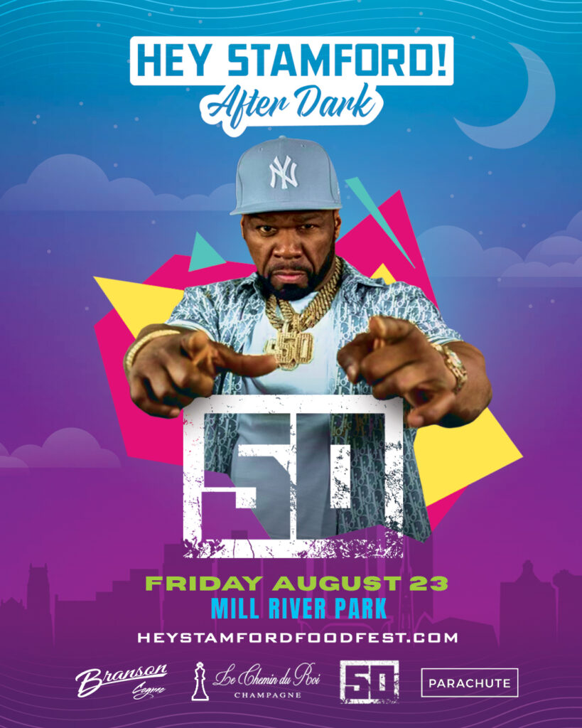 50 cent to perform at the hey stamfod food festival in stamford, connecticut in august 2024