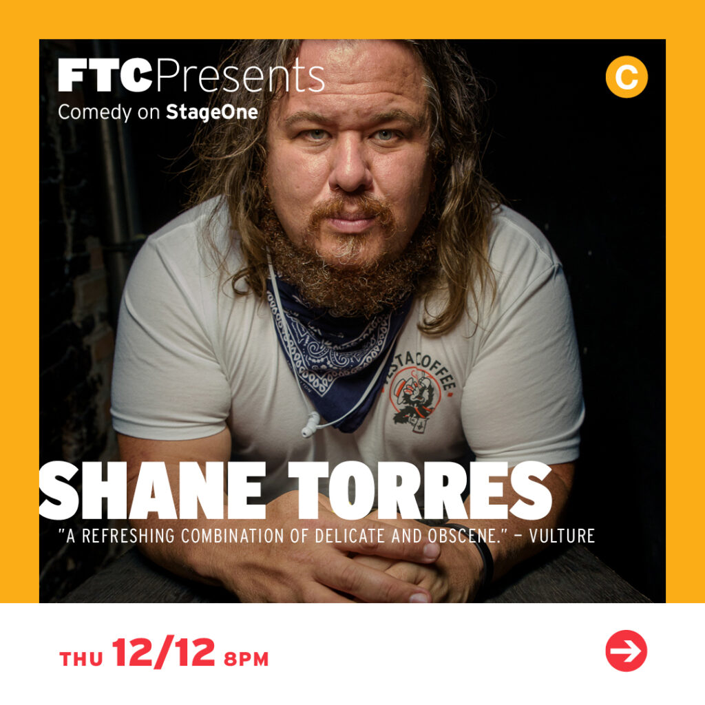 Shane Torres to perform at Fairfield Theatre Comopany in Fairfield, Connecticut in December 2024