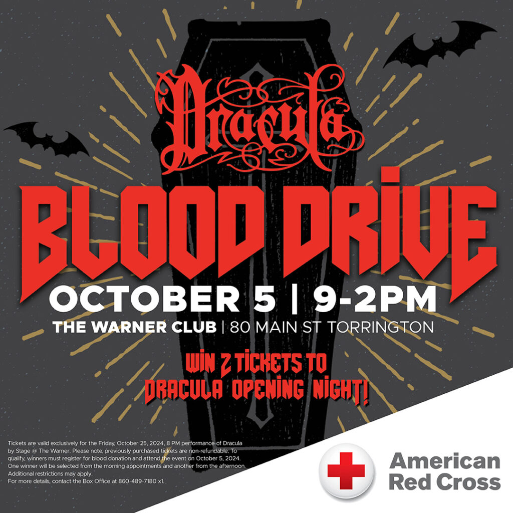 Blood drive at the warner theatare in torrington connecticut in october 2024