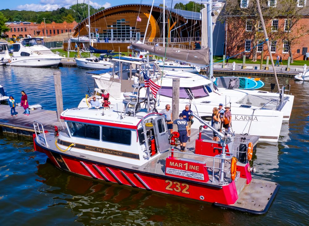 Firefighter festival at Mystic Seaport Museum in Mystic Connecticut in August 2024