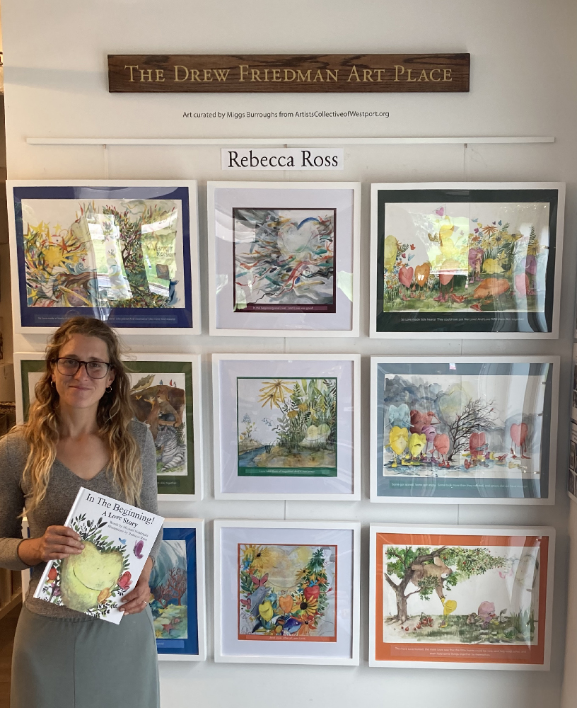 Rebecca Ross art at Westport Book Sales in Westport, Connecticut in September 2024