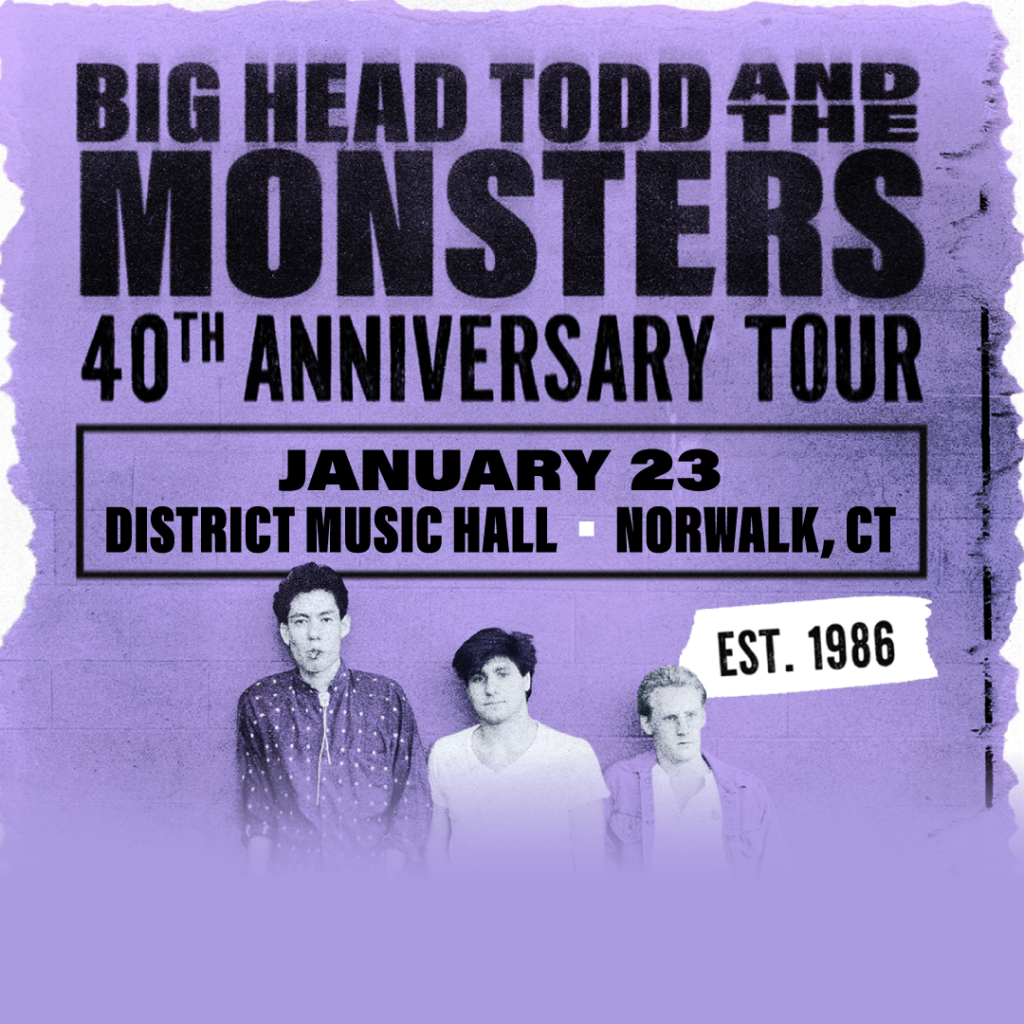 Big Head Todd and the Monsters to perform at diistrict Music Hall in Norwalk, Connecticut in January 2025