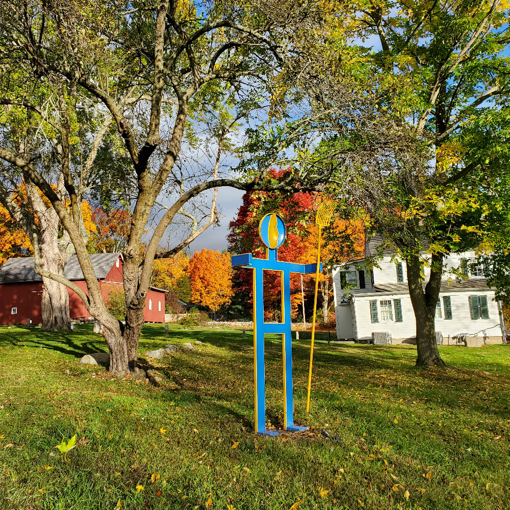 Daniel E Offutt III Sculpture Garden in Autumn photo via Weston History & Culture in Weston, Connecticut 