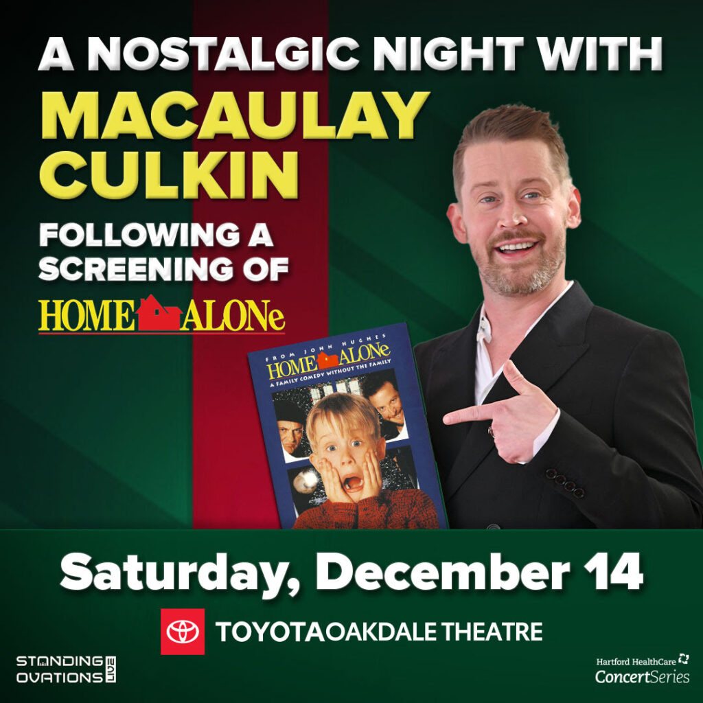 A Nostalgic Night with Macaulay Culkin following a screening of Home Alone at Toyota Oakdale Theatre in wallingford connecticut in december 2024