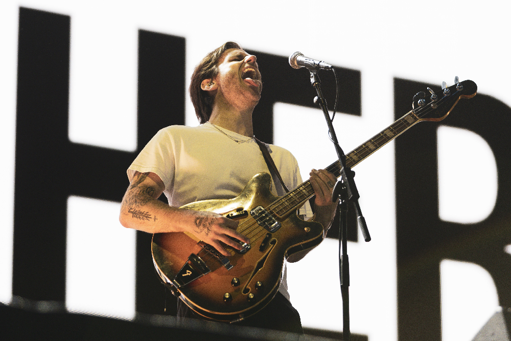 The Bleachers at Soundside Music Festival in Bridgeport, Connecticut, on September 29, 2024 photo by Jessie Fuentes