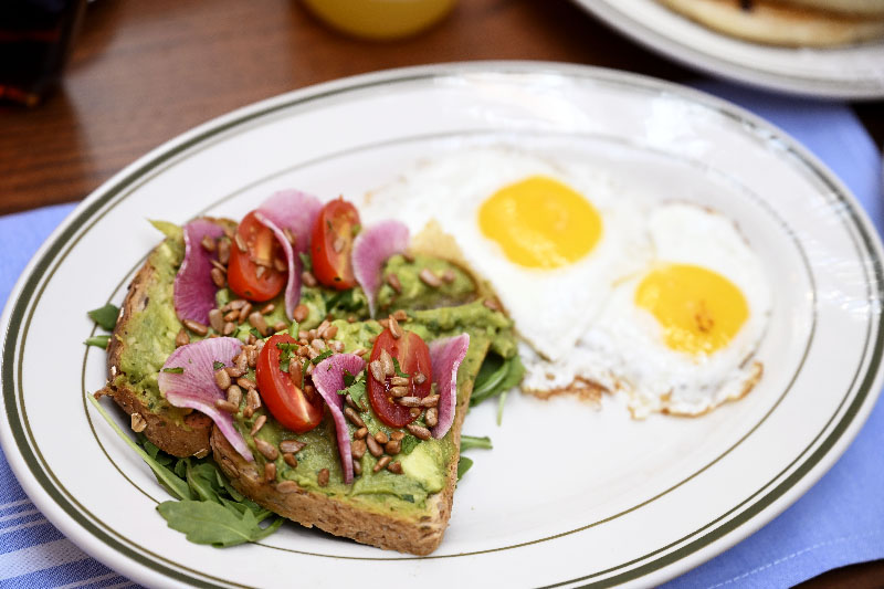 Avocado Toast Sunny Eggs at The Shed at Mohegan Sun in Uncasville, Connecticut 