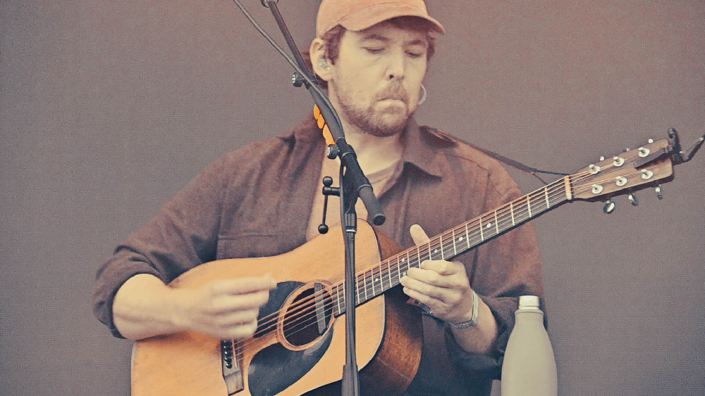 Robin Pecknold of Fleet Foxes at Soundside Music Festival in Bridgeport, Connecticut, on September 28, 2024 photo by Kris Forland