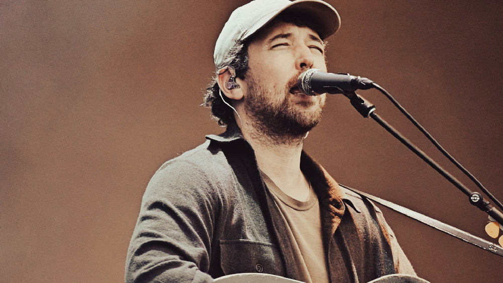 Robin Pecknold of Fleet Foxes at Soundside Music Festival in Bridgeport, Connecticut, on September 28, 2024 photo by Kris Forland