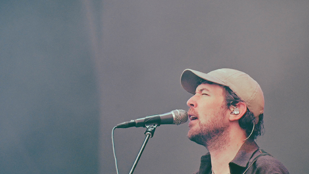 Robin Pecknold of Fleet Foxes at Soundside Music Festival in Bridgeport, Connecticut, on September 28, 2024 photo by Kris Forland